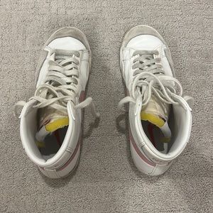 pink Nike high top blazers